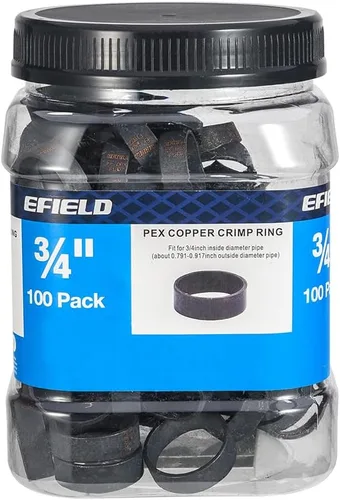 Miniatura 11 de EFIELD - Paquete de 100 anillos de abrazadera de acero inoxidable de 1/2 pulgada para tubos Pex (CLAMP017)