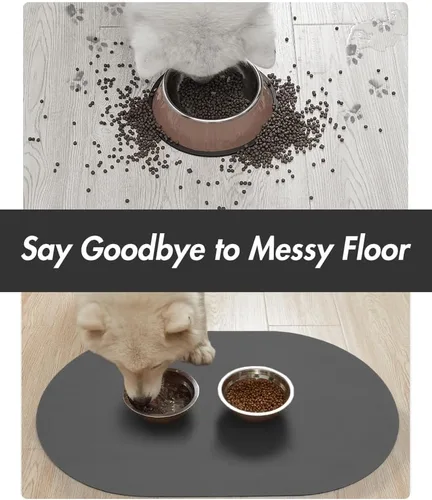 Miniatura 3 de Alfombrilla absorbente para comida de perros - Alfombrilla para cuenco de comida y agua, alfombrilla para comida de mascotas de secado rápido