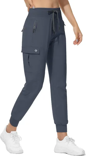 Miniatura 7 de RlaGed - Pantalones tipo cargo de senderismo para mujer, pantalones deportivos ligeros, de secado rápido, resistentes al agua, para pesca y al aire