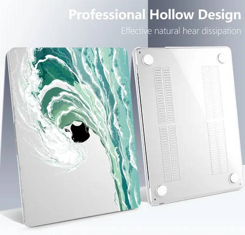 Miniatura 7 de Batianda Estuche Premium para Nuevo MacBook Air de 15 Pulgadas 2025 M4 2024 2023 con Chip M3 M2 Modelo A3241/A3114/A2941, Estuche Protector de Olas