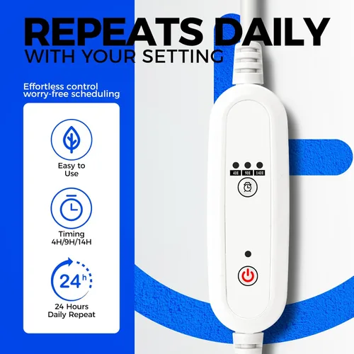 Miniatura 4 de Barrina Bombilla LED de cultivo con sistema de temporización y suspensión, espectro completo de 25 W, temporizador de 4H/9H/14H, luces de cultivo