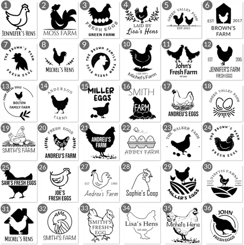 Miniatura 3 de Sellos de huevos para huevos frescos, sello personalizado de huevo de pollo con diseños únicos, marcado de huevos personalizados para regalos