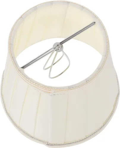 Miniatura 5 de Beaupretty Pantalla de lámpara pequeña para lámparas de mesa y luz de pie con clip de repuesto para pantalla de tela, cubierta de luz, color beige