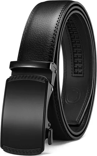Miniatura 45 de CHAOREN Cinturón para hombre de cuero con trinquete - Ajuste personalizable, estilo sin esfuerzo (35 mm)
