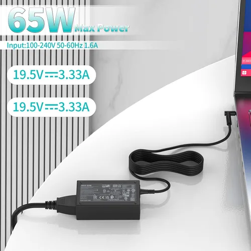 Miniatura 9 de Cargador de CA de 65 W 45 W compatible con HP Elitebook Series Probook 430 440 450 455 470 640 650 G3 G4 G5 G6 G7 G8 PPP009A PPP009C 19.5V 3.33A