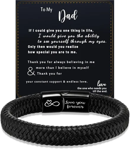 Miniatura 12 de Regalos para el día del padre, regalos de graduación para hombres, pulsera de cuero para hombre, relleno de calcetines para adolescentes, regalos