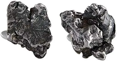 Miniatura 2 de Starborn Gemelos de meteorito Campo del Cielo de plata de ley y auténtico, Metal