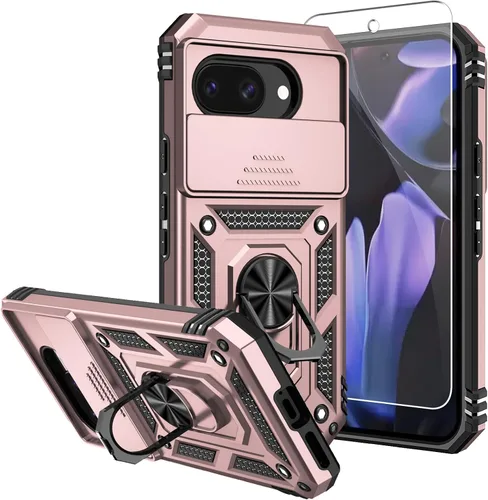 Miniatura 12 de Funda para Pixel 7a, con protectores de pantalla y funda para cámara, [grado militar] de 16 pies. Funda protectora probada contra caídas con soporte