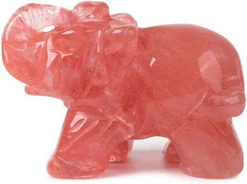 Miniatura 17 de Angelstones Figura de piedra preciosa de elefante pirita, cristal curativo, tótem de animal, piedra espiritual, 2 pulgadas