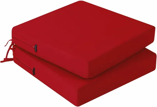 Miniatura 21 de idee-home Juego de 2 cojines para sillas de exterior, cojines de asiento impermeables para muebles de patio, almohadilla de repuesto para silla
