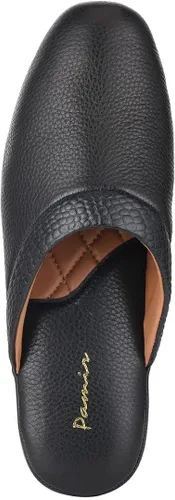 Miniatura 2 de PAMIR Pantuflas de cuero texturizado prémium para hombre con espuma viscoelástica