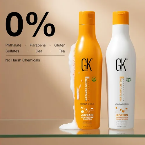 Miniatura 3 de GK Hair Champú y acondicionador Shield - Protección UV/UVA para cabello teñido - Hidrata, evita la decoloración y las puntas abiertas - Fórmula