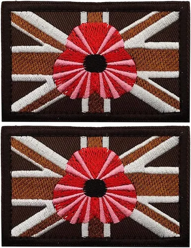 Miniatura 10 de 2 piezas tácticas de la Gran Unión Británica Jack bordado apliques parche bandera de Inglaterra Reino Unido coser en la moral brazalete insignia