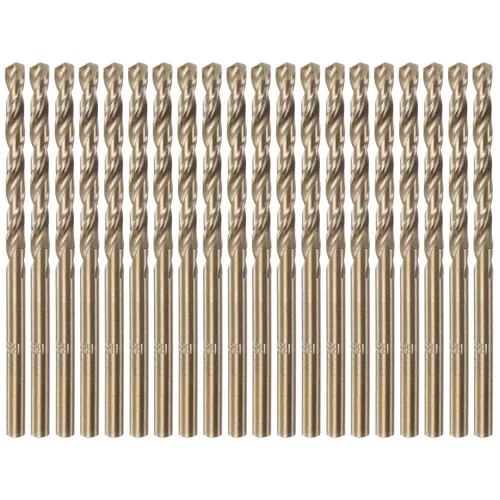 uxcell 20 brocas de cobalto de 0.14 pulgadas/0.138 in de diámetro de perforación M35 brocas hexagonales para acero, aluminio, cobre, acero de