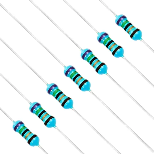 Miniatura 12 de Chanzon 100pcs 1/4W (0.25W) 62 Ohmios Resistencia fija de película metálica Ohmios 0.01 ±1% Tolerancia 62R MF Resistencias de orificio pasante