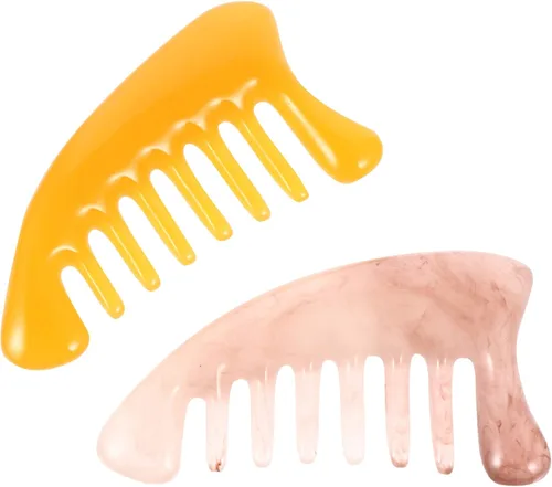 Miniatura 16 de Healifty Masajeador de cuero cabelludo con peine de jade, peine masajeador de cabello de jade verde natural para masaje de cabeza y relajación