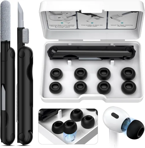 Auriculares Air Pods Pro de 2ª generación/1ª generación (8 ranuras de montaje para auriculares con agujeros de cancelación de ruido y malla de polvo