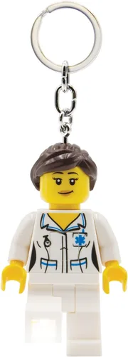LEGO City KE186H - Llavero con figura grande de 3 pulgadas de alto, colgante de bolsa con luz LED