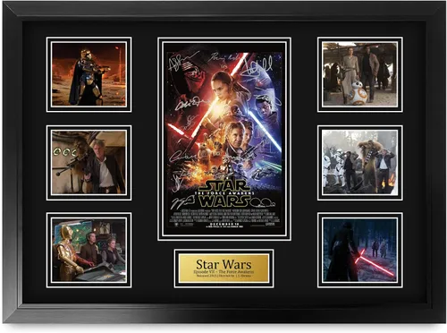 Miniatura 42 de HWC Trading Star Wars Episodio 1 La Amenaza Fantasma Regalos Presentación Impresa Autografiada Montaje para Fans de Recuerdos de Películas - 16" x