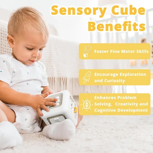 Miniatura 5 de SOCBTNSO Juguete de cubo ocupado para niño de 1 año, juguetes Montessori para niños de 1 año en adelante, juguetes de viaje para niños pequeños de 1