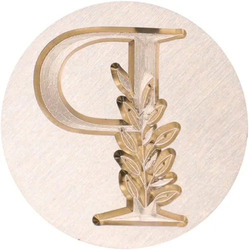Miniatura 3 de SWANGSA Sello de cera inicial del alfabeto P, sello de cera de hojas botánicas vintage elegante para invitación de fiesta de boda, envoltorio