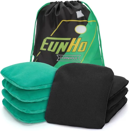 EunHo Juego de 8 bolsas de cornhole de doble cara, resbaladizas y pegadas, para juegos de lanzamiento, profesionales para todo tipo de clima, con