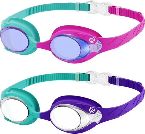 Miniatura 15 de OutdoorMaster - Gafas de natación de ajuste rápido para niños (2 unidades)
