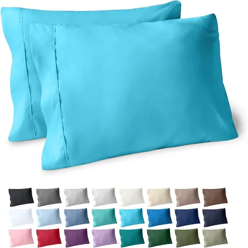 Miniatura 57 de Bare Home Juego de 2 fundas de almohada de microfibra de tamaño estándar, fundas de almohada refrescantes, doble cepillado, fácil cuidado, cierre