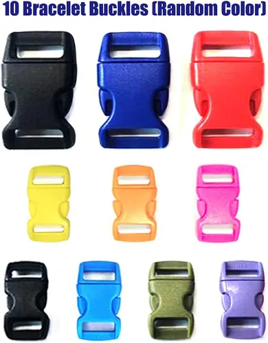 Miniatura 4 de Afantti Kit de pulsera de cuerda de paracaídas con accesorios de paracaídas 10 cuerdas para hacer pulseras de niña