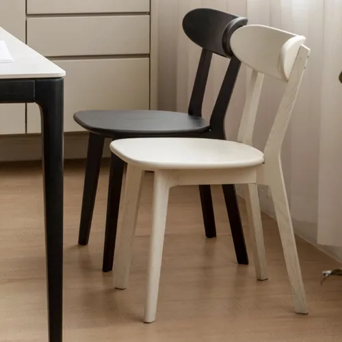 Miniatura 2 de Sillas de comedor de madera maciza 100% - Prácticas sillas de cocina - Silla de madera para comedor, cocina (1, negro)