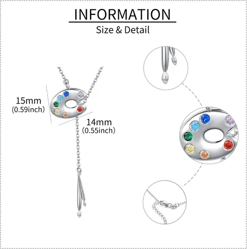 Miniatura 4 de CUPENDA Collar de plata de ley con colgante de zorroserpienteunicorniobúho en la lunaconejocaballo, joyería de regalo para mujeres, mamá, hermana