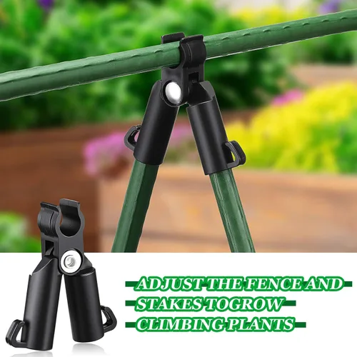 Miniatura 6 de 50 piezas de clip de conector de enrejado ajustable para plantas, estacas de plástico para jardín, tipo A, clip de hebilla para juntas de conexión