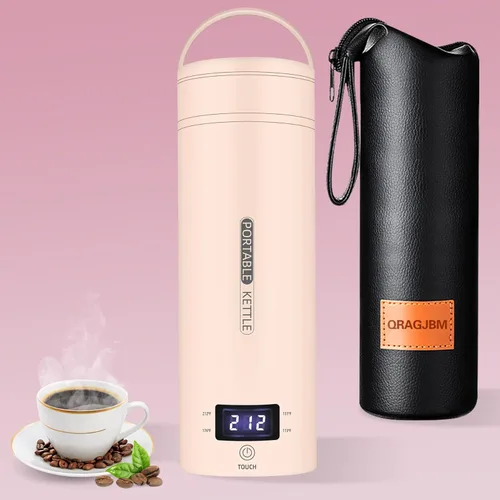 Miniatura 10 de Hervidor Eléctrico de Viaje Portátil Pequeño Mini Hervidor de Té y Café, Hervidor de Agua con 4 Controles de Temperatura, Acero Inoxidable 304