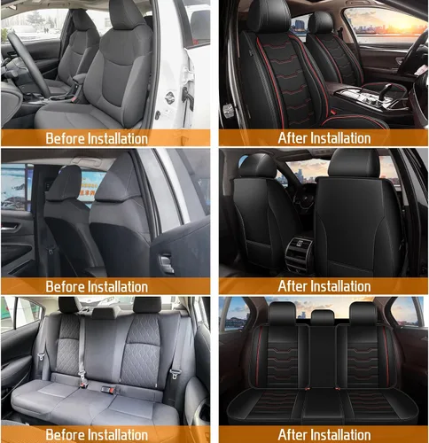 Miniatura 6 de DISUTOGO 2 Front Seat Covers for Hyundai Tucson 2005-2024 2025 2026, Waterproof Faux Leather Car Seat Covers Easy Clean & Compatible Airbag