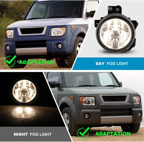 Miniatura 5 de CPW Luces antiniebla aptas para Honda Element 2003 2004 2005 2006, proyector de conducción de conductor y pasajero, luces antiniebla con bombillas
