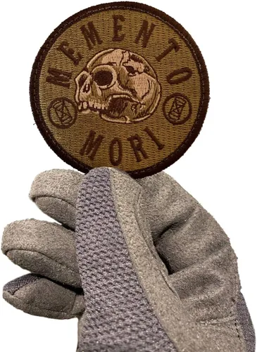 Miniatura 5 de Memento Mori "Remember Death" - Parche de moral bordado (negro)