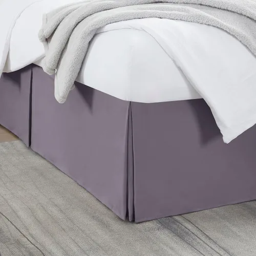 Miniatura 32 de Nestl Falda de cama individual blanca – Falda de cama de tamaño individual de 14 pulgadas de caída – Faldas de cama de microfibra cepillada – Falda