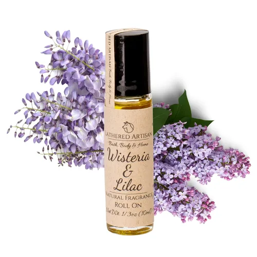 Miniatura 2 de Glicina y lila Perfume de aceite esencial natural por Lathered Artisan Perfume de aceite a base de plantas, nutritivo y exclusivamente hecho a