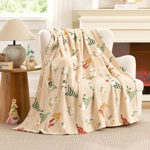Miniatura 21 de Cozy Bliss Manta patriótica de gnomo, manta cálida para el 4 de julio, manta de felpa lechosa, ultra suave y acogedora para sofá, sofá y cama, azul