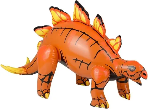 Miniatura 7 de Surtido inflable de dinosaurio colorido (aproximadamente 24 pulgadas) Apatosaurio inflable para fiestas, pterodáctilo, raptor, T-Rex, triceratops