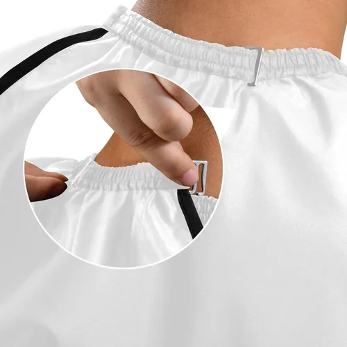 Miniatura 4 de ALAZA Capa de peluquería profesional de 55 x 65 pulgadas, diseño de cruz cristiana de Jesús impermeable, con cierre a presión, para hombres y mujeres
