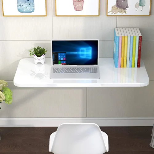 Miniatura 3 de Mesa plegable de hojas colgantes para montar en la pared, escritorio de estudio flotante, escritorio de computadora, para mesa de comedor de cocina