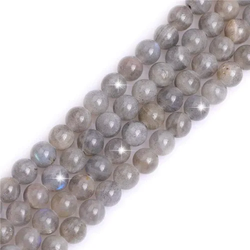 Miniatura 179 de GEM-Inside - Cuentas redondas de ágata de ónix azul claro natural de 0.394 pulgadas (0.394 in) con agujero grande para hacer joyas, suministros
