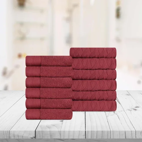 Miniatura 71 de Superior Juego de 6 toallas de 100% algodón egipcio de 500 GSM, 6 piezas, 2 caras, 2 manos, 2 toallas, ideal para baño, cocina o playa, de secado