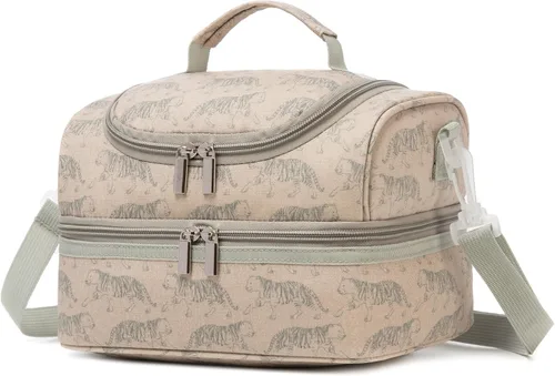 Miniatura 12 de Bolsas de Almuerzo Tote de Doble Compartimento para Niños, para Niños y Niñas, Loncheras para Niños Pequeños, Preescolar, Niños Pequeños, Jardín