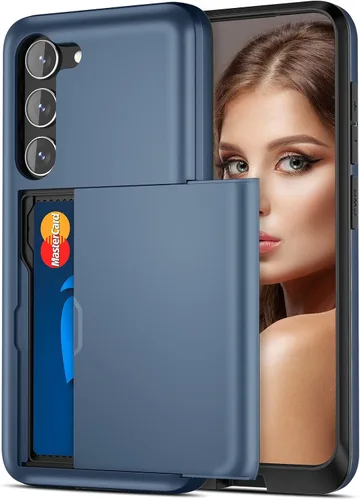 Miniatura 8 de Jiunai Funda para Samsung Galaxy S22 Plus Funda tipo cartera para tarjetas de crédito, soporte para efectivo, bolsillo deslizante de doble capa