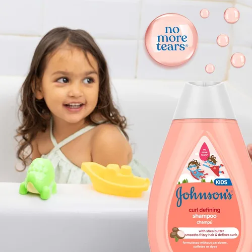 Miniatura 2 de Johnson's - Champú definidor de rizos para niños con manteca de karité, limpia, suaviza el encrespamiento y define ondas y rizos durante 24 horas