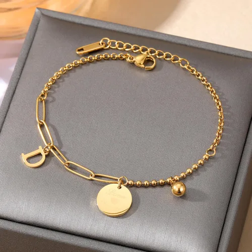 Miniatura 2 de Delicadas pulseras apilables chapadas en oro de 14 quilates, ajustables, de oro y plata, pulseras de cadena en capas ajustables y lindas pulseras