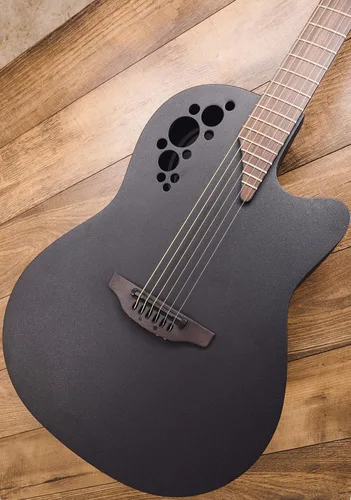 Miniatura 4 de Ovation Mod TX Collection 1868TX-5 - Guitarra acústica eléctrica, color negro texturizado, cuerpo supersuperficial