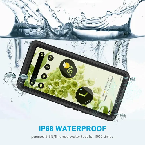 Miniatura 3 de Lanhiem Funda para Google Pixel 6, impermeable IP68 a prueba de polvo con protector de pantalla integrado, funda protectora de cuerpo completo